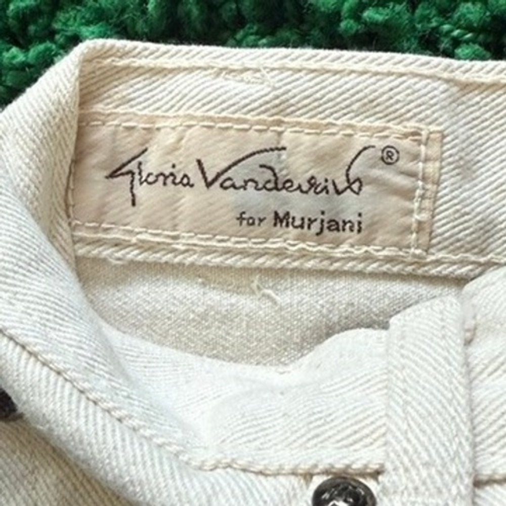 Gloria Vanderbilt Jeans Cream High Rise Straight Leg Women Size 7 WT - Picture 7 of 9
